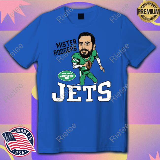 Top aaron Rodgers New York jets homage caricature Mister Rodgers t